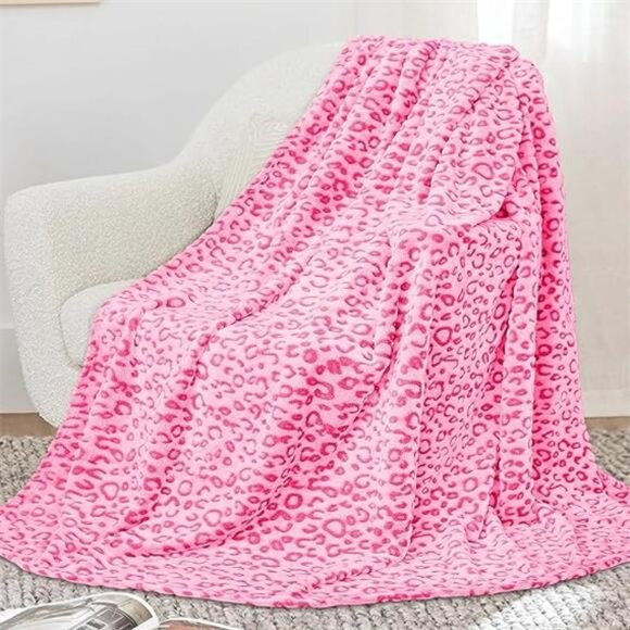 Warm Blanket Pink Soft Fleece Blankets Throw Blankets for Bed - Picture 8 of 8